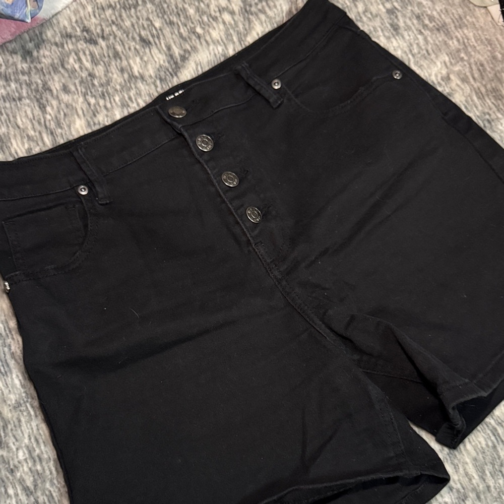 Black High-Waisted Women Shorts